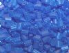 50g 5x4x2mm Transparent Matte Iris Sapphire Tile Beads